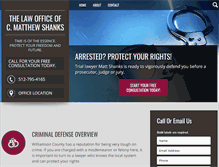 Tablet Screenshot of cedarparkcriminalattorney.com